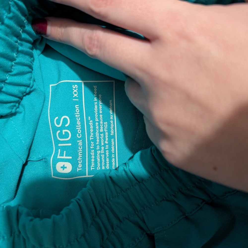 Figs Teal Women's Pants Uman Joggers - Picture 2 of 2